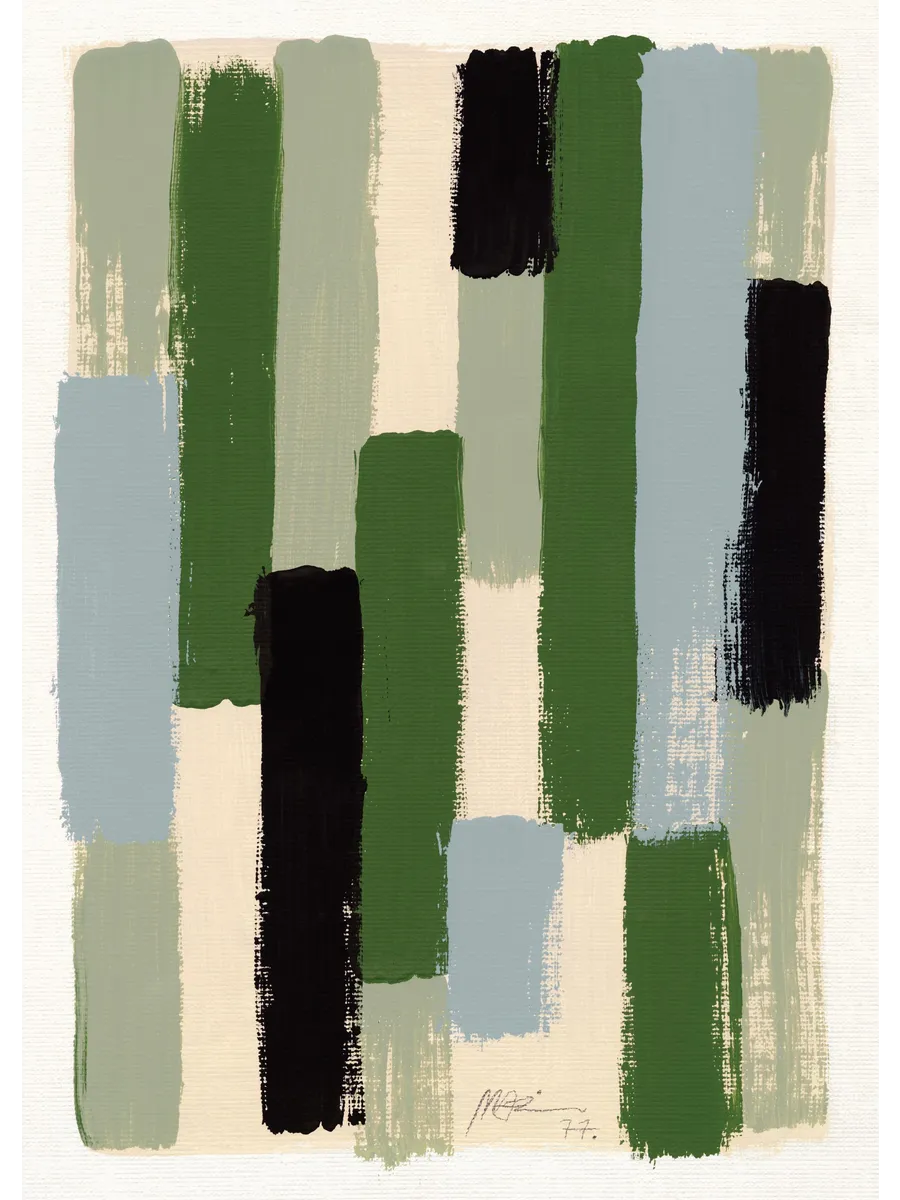 Green Brush Strokes