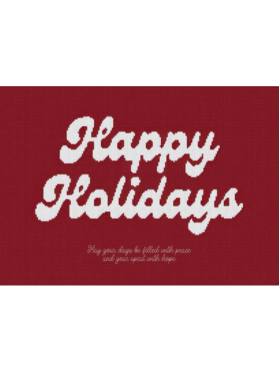 Happy Holidays Knitted