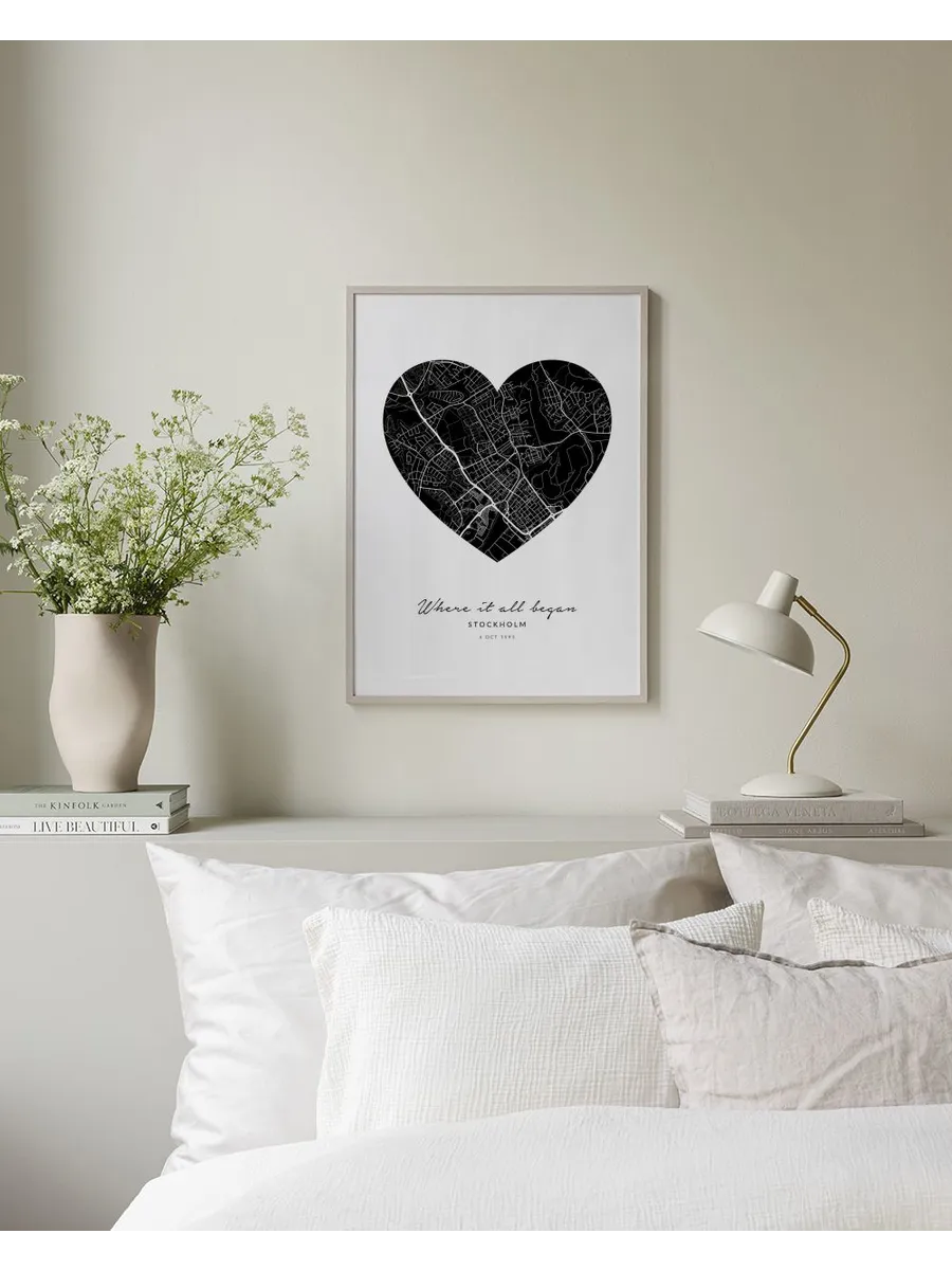 Heart Map Black Personal