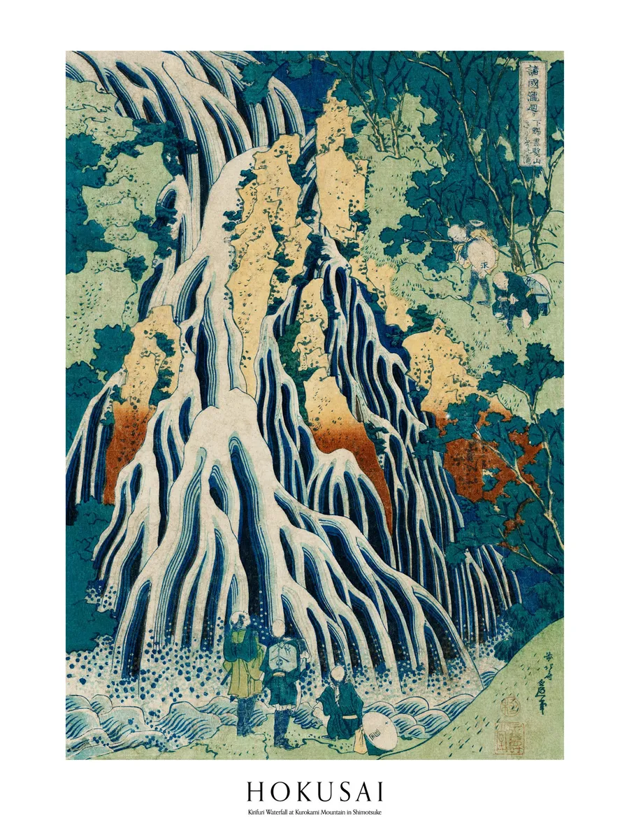 Hokusai Kirifuri Waterfall at Kurokami Mountain in Shimotsuk