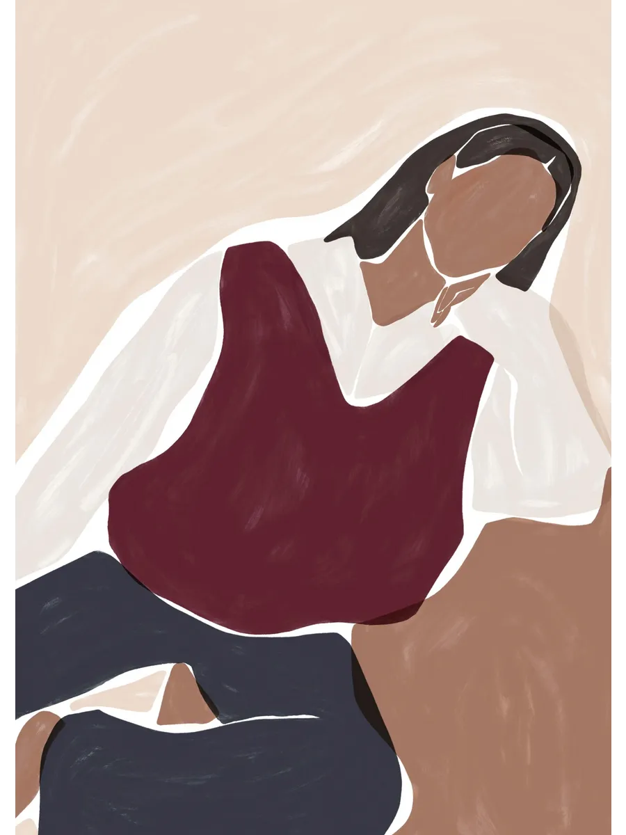Ivy Green Contemplating Illustration