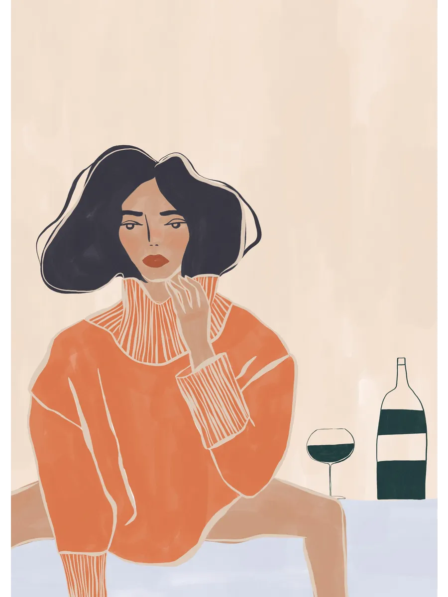 Ivy Green Woman with Wine