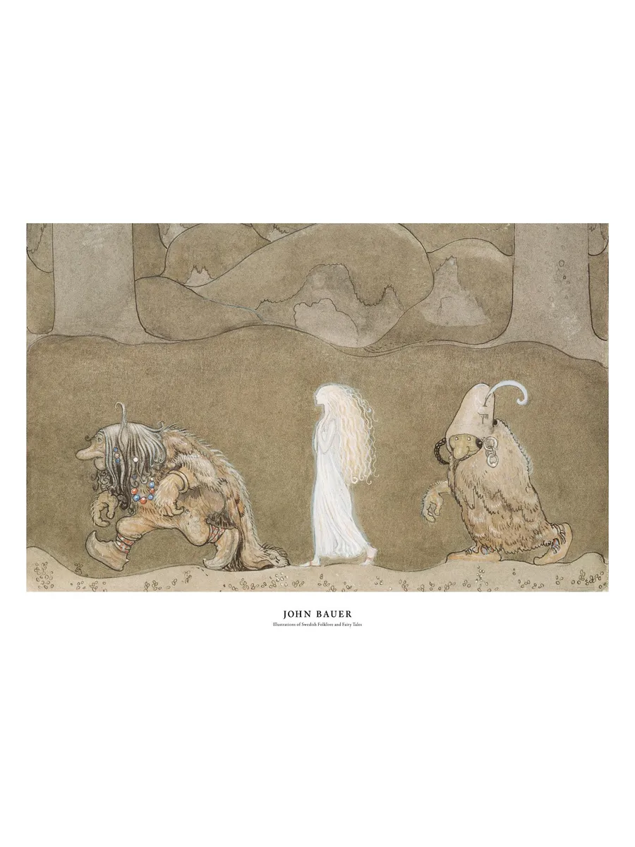 John Bauer the Princess and the Trolls