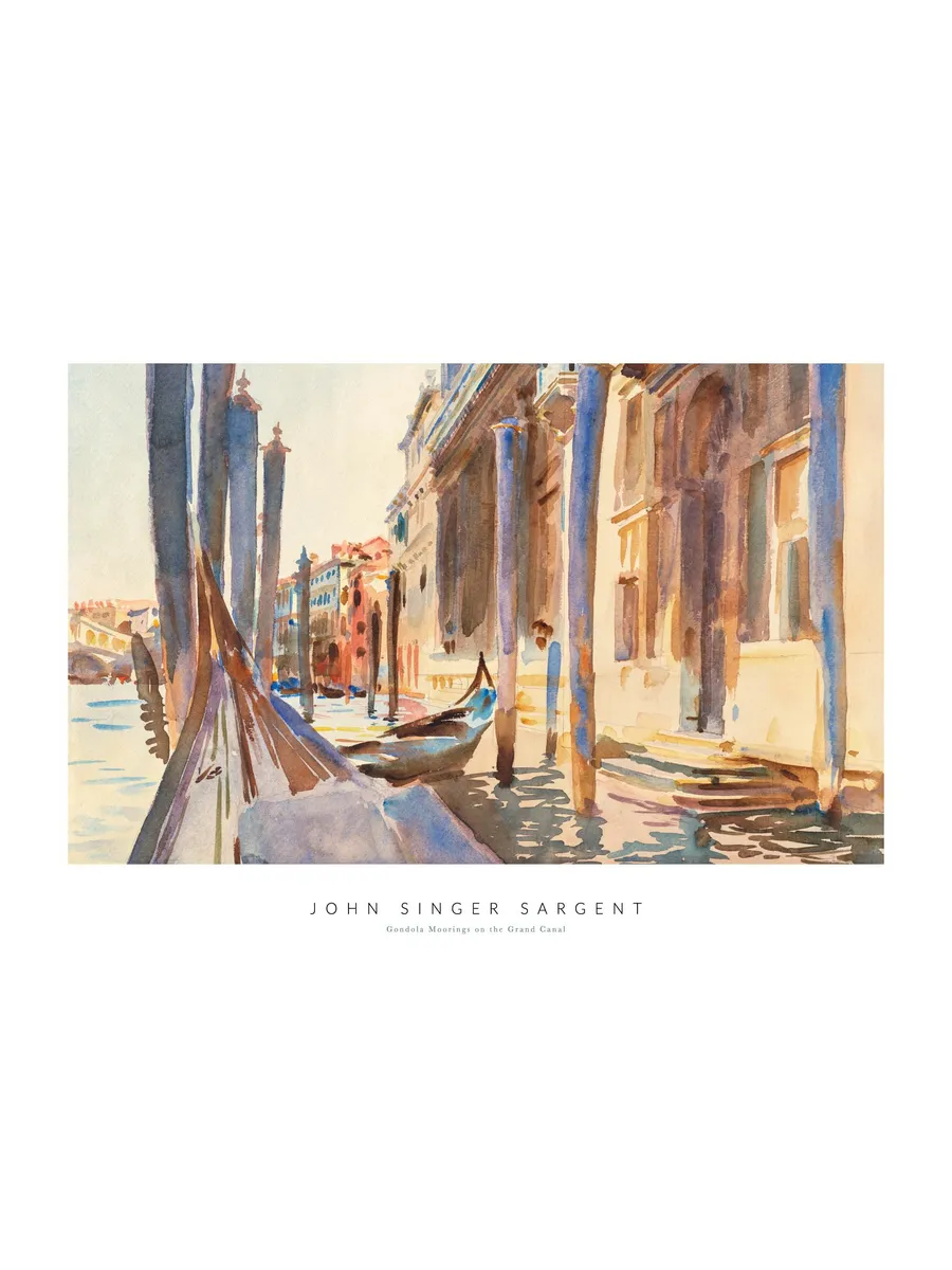 John Singer Sargent Gondola Moorings on the Grand Canal Prin