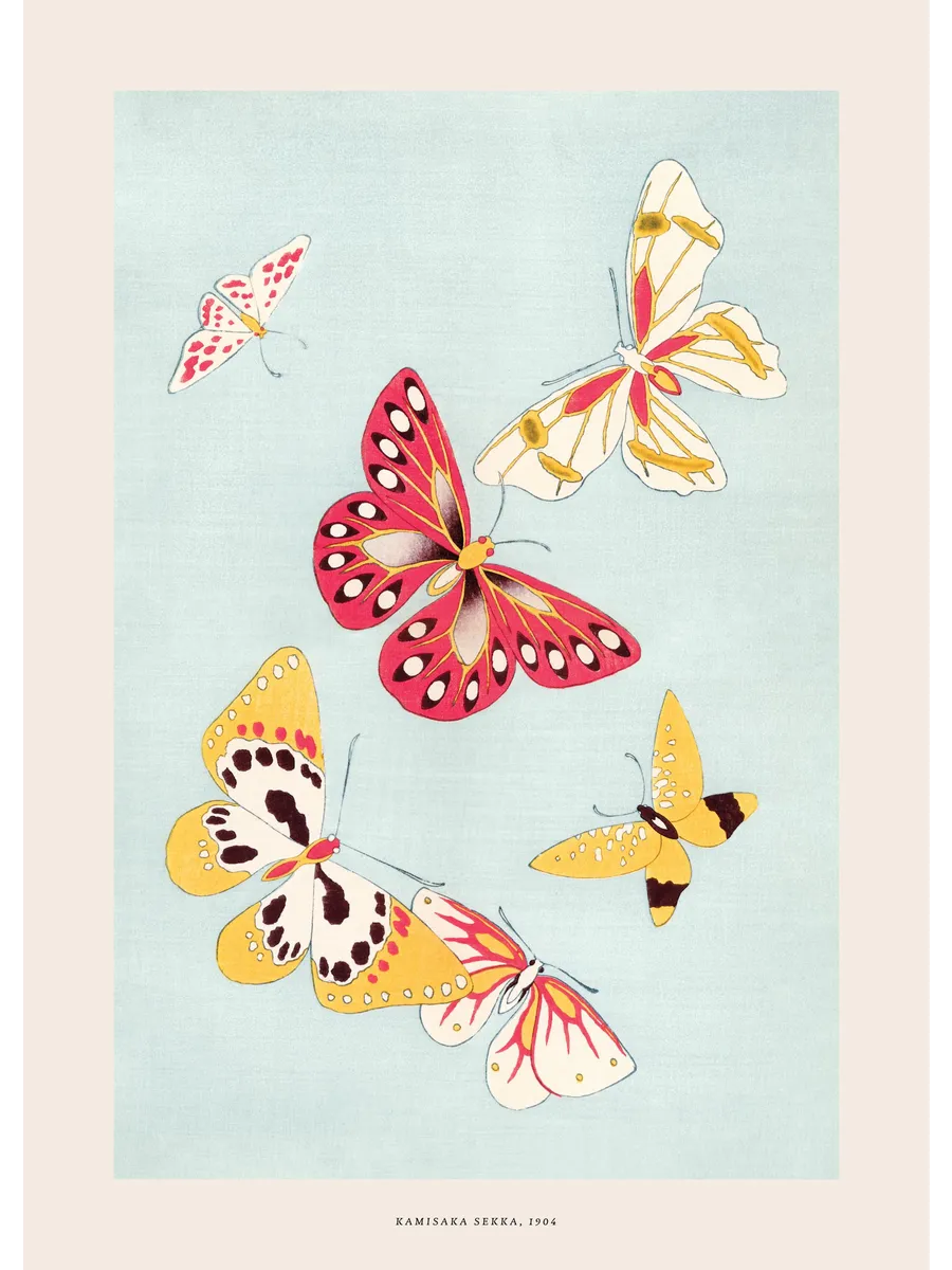 Kamisaka Sekka Japanese Butterfly
