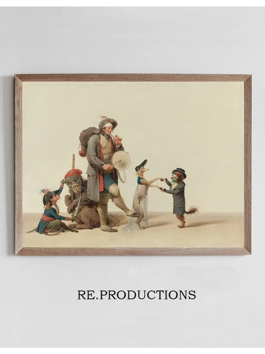 la Pi ce Curieuse An Animal Trainer With Dancing Dogs, A Bear And Monkey