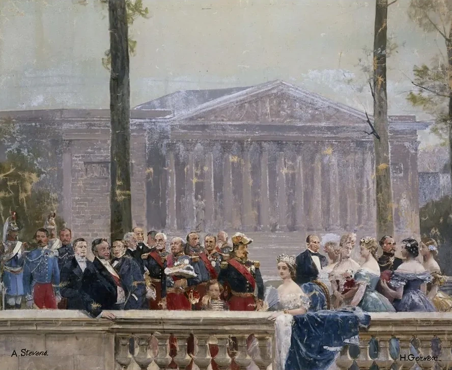 La Famille Imp Riale Entour E de Nombreuses Personnalit's du Second Empire Devant le Palais Bourbon