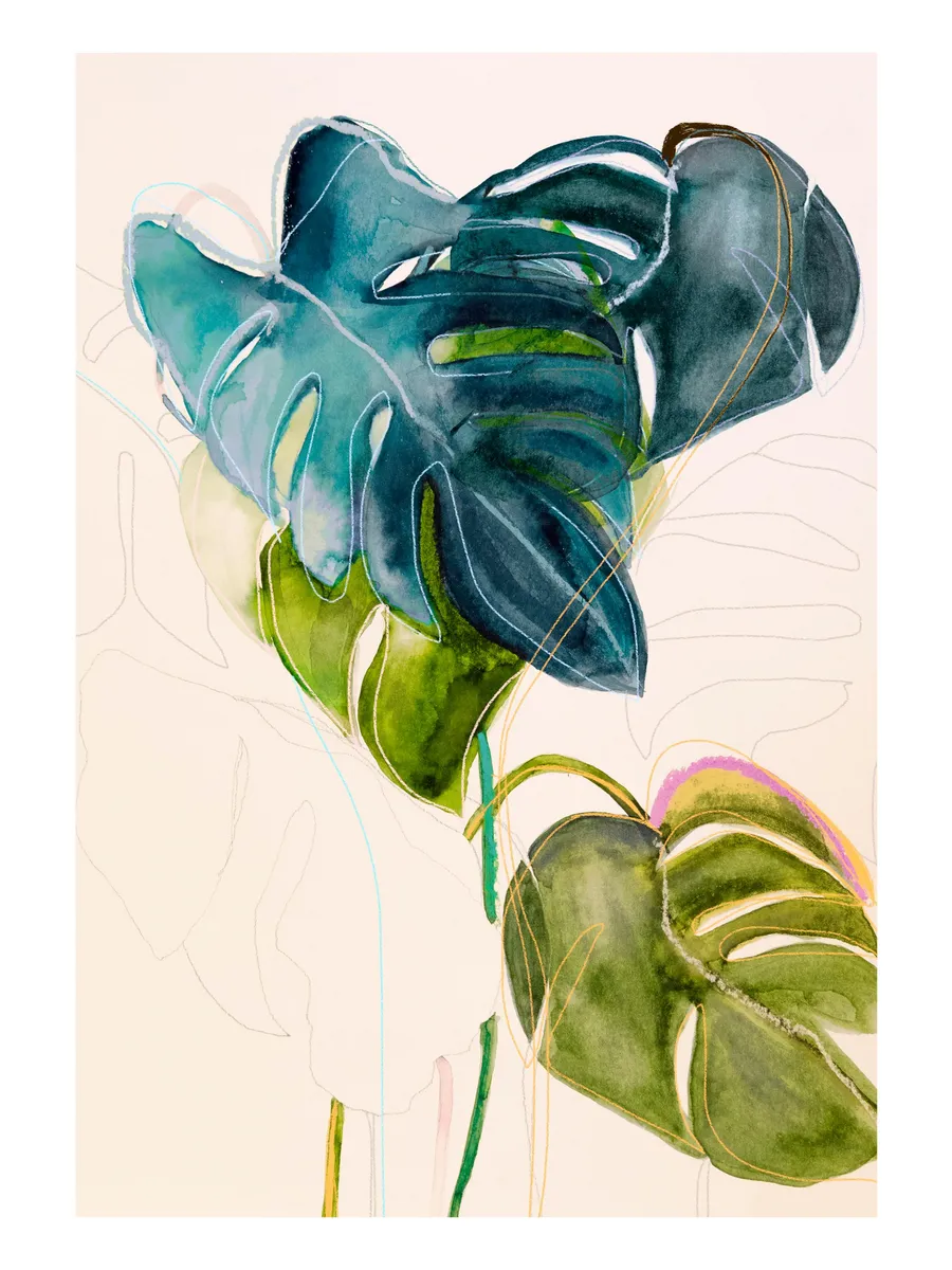 Leigh Viner Blue Monstera