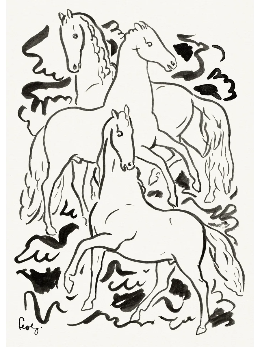 Leo Gestel Three Horses