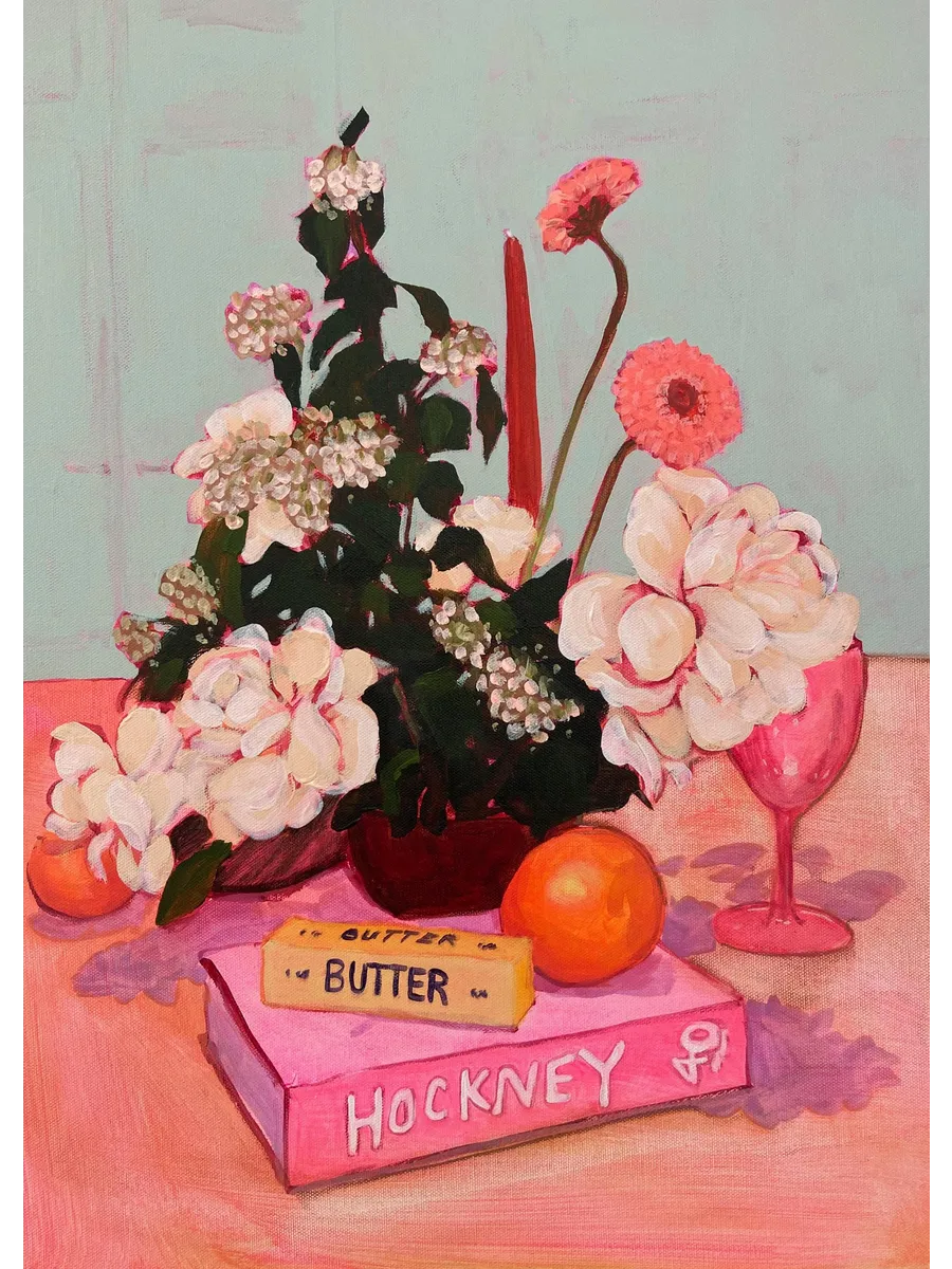Lindsey Cherek Still Life with Hockney Book