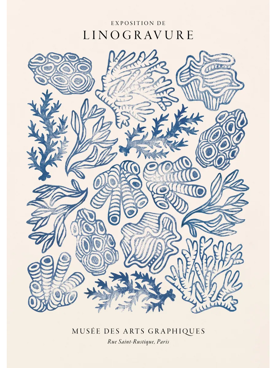 Linocut Corals
