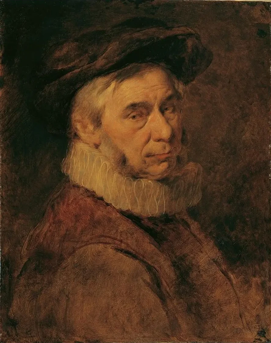 Lterer Mann Mit Halskrause Und Bart