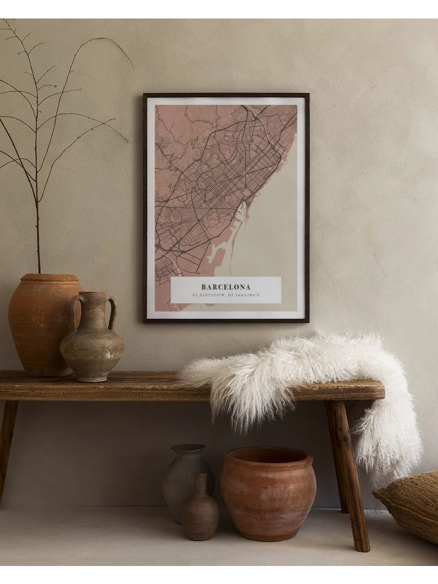 Map No1 Vintage Pink Personal