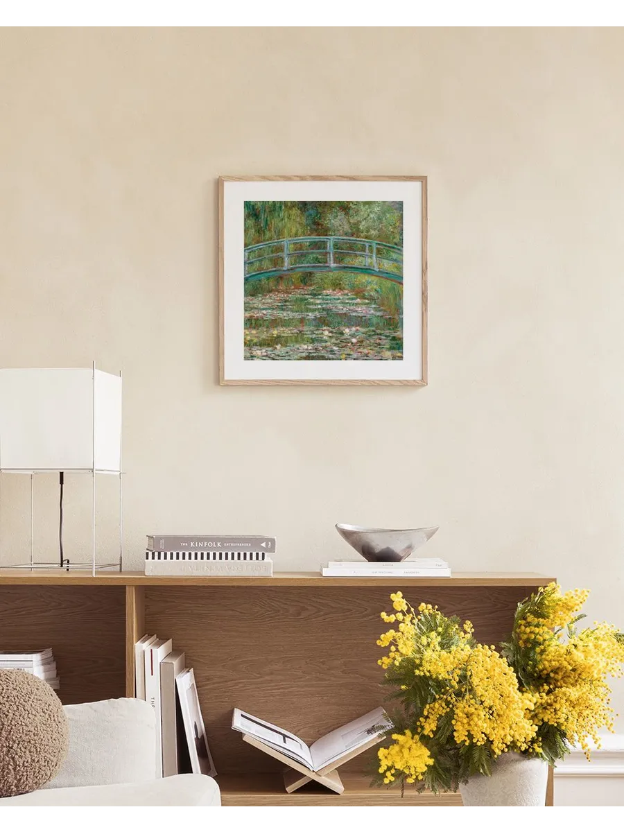 Monet Bridge Over a Pond of Water Lilies Square