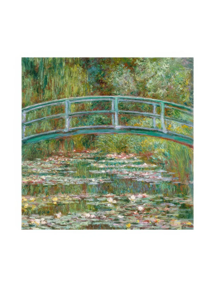Monet Bridge Over a Pond of Water Lilies Square
