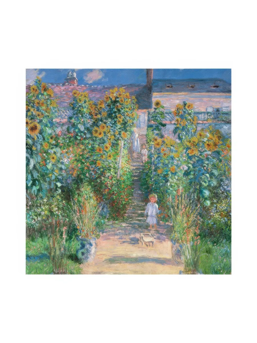 Monet the Artists Garden at Vetheuil Square