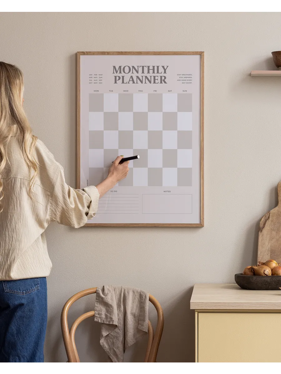 Monthly Planner Checkered