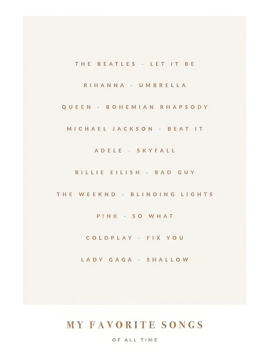 My Favorite Songs Beige Personal