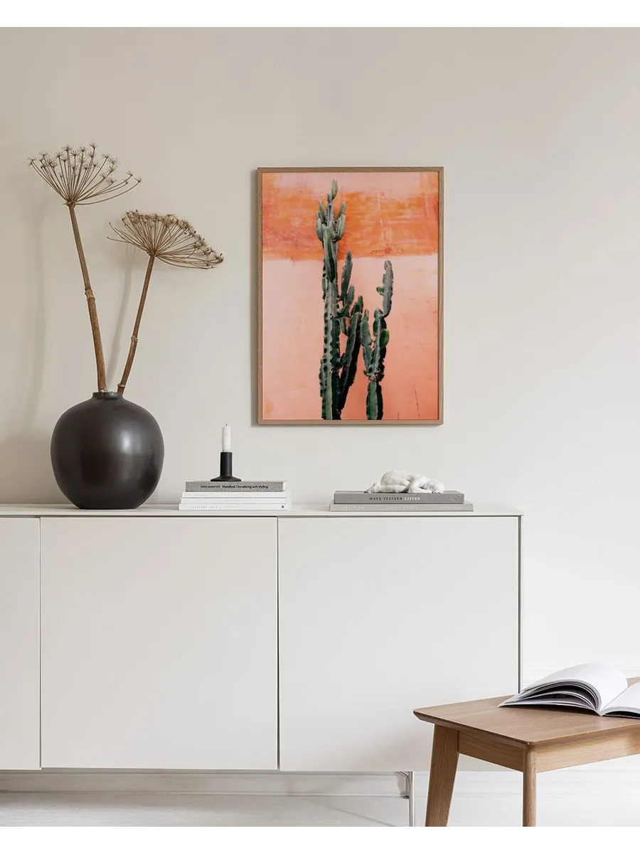 Orange Cactus Wall