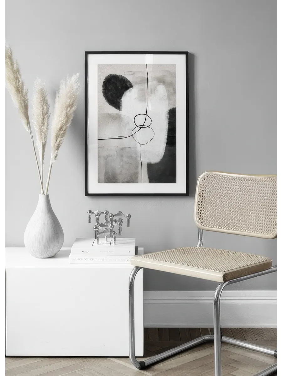 Painted Monochrome Shapes No1