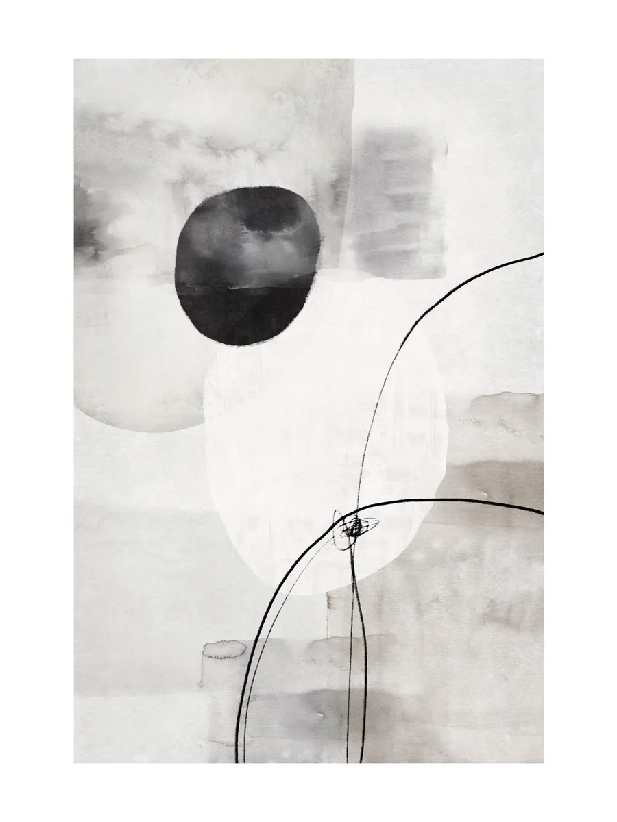 Painted Monochrome Shapes No2