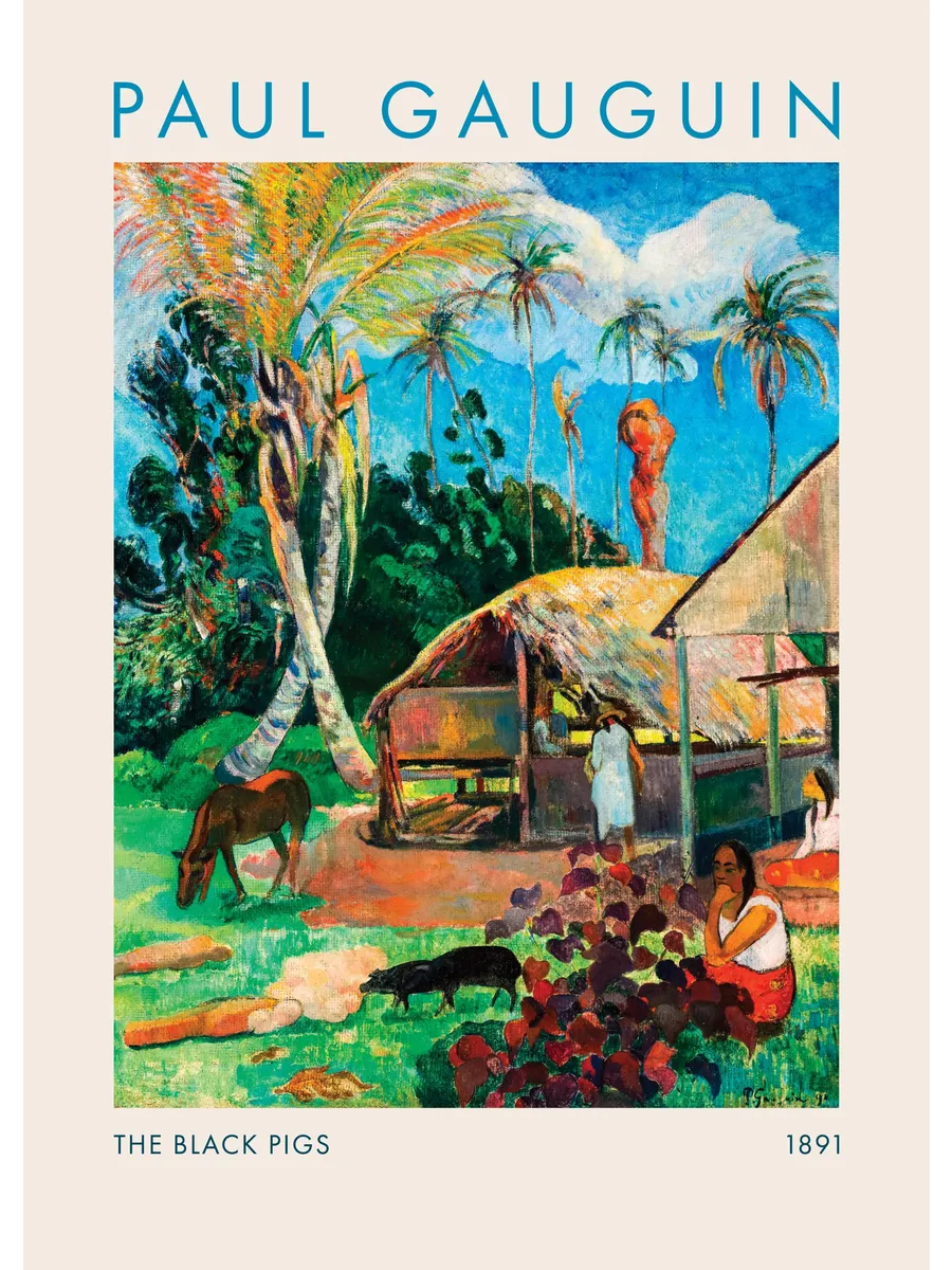 Paul Gauguin the Black Pigs