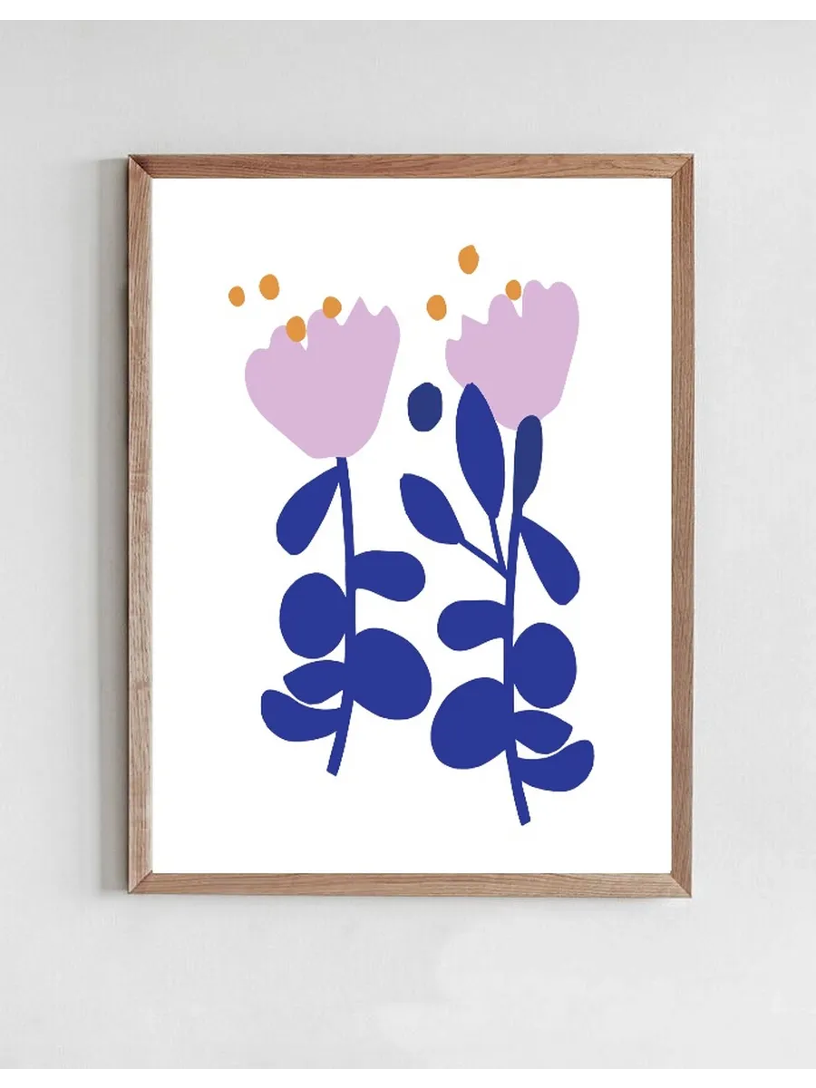 Pink & Blue Flowers