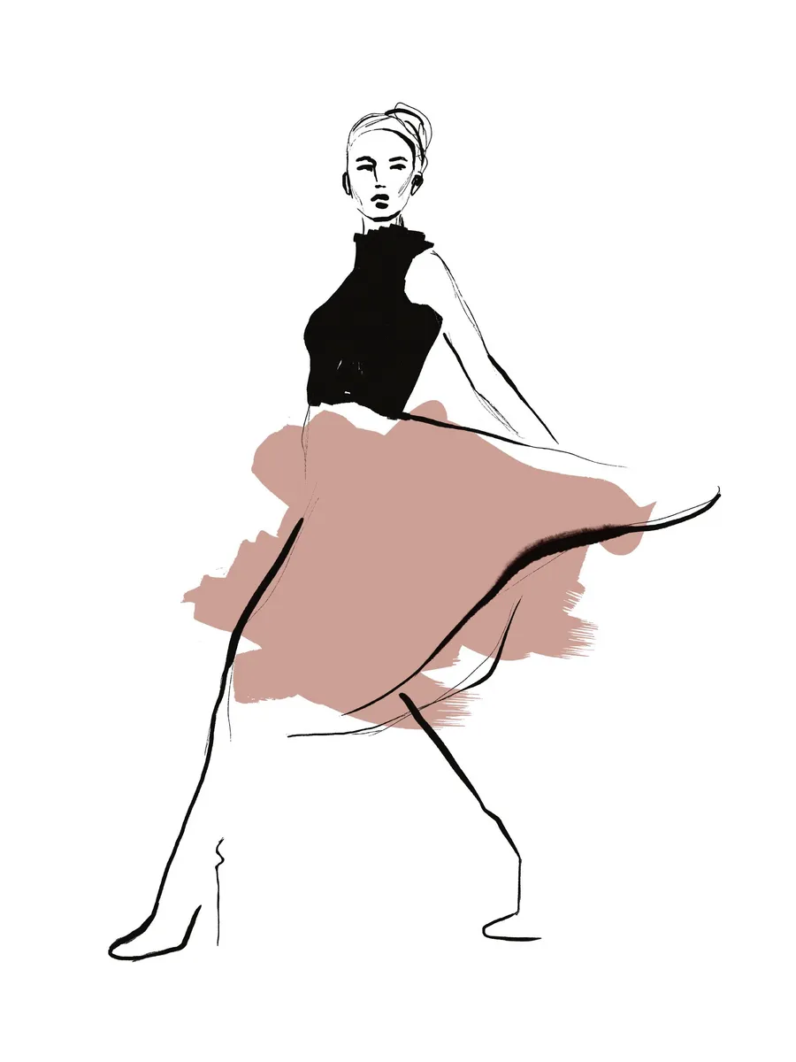 Pink Skirt Illustration