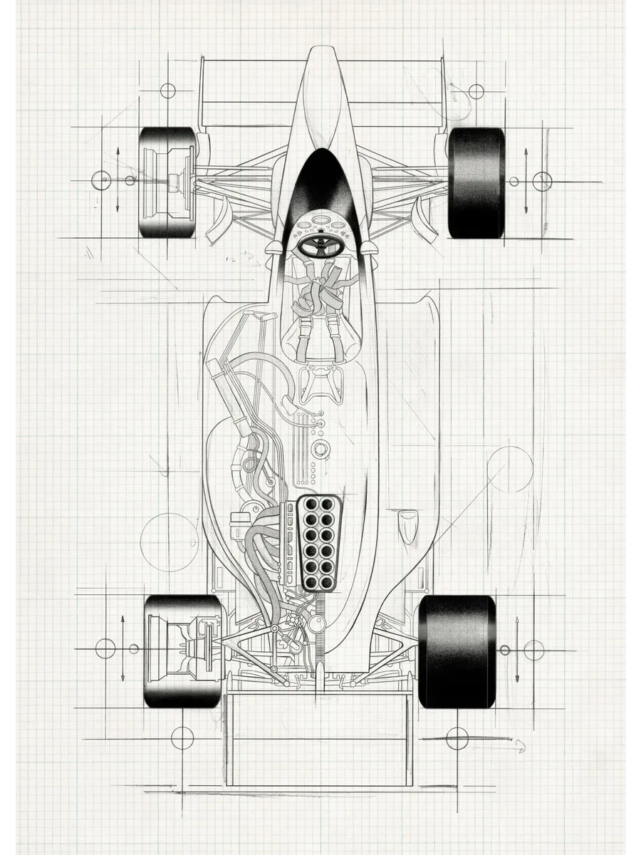 Racing Car Sketch