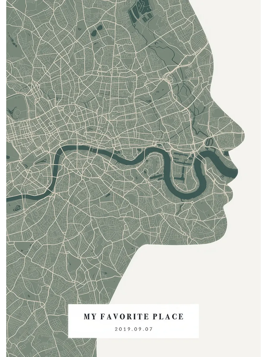 Silhouette Map Moss Personal