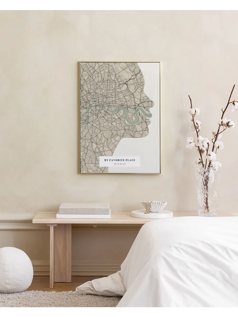 Silhouette Map Vintage Green Personal