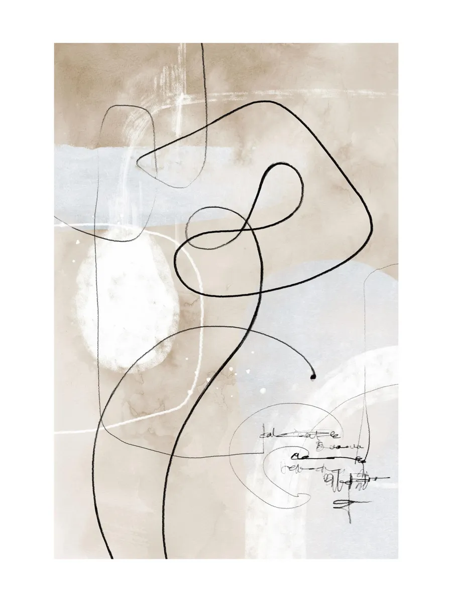 Soft Abstract Lines No1