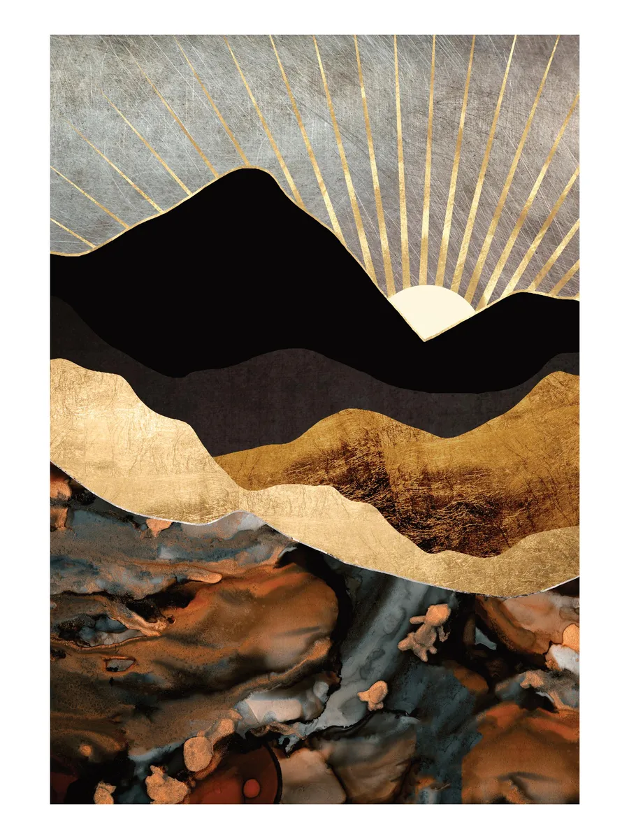 Spacefrog Designs Copper and Gold Mountains