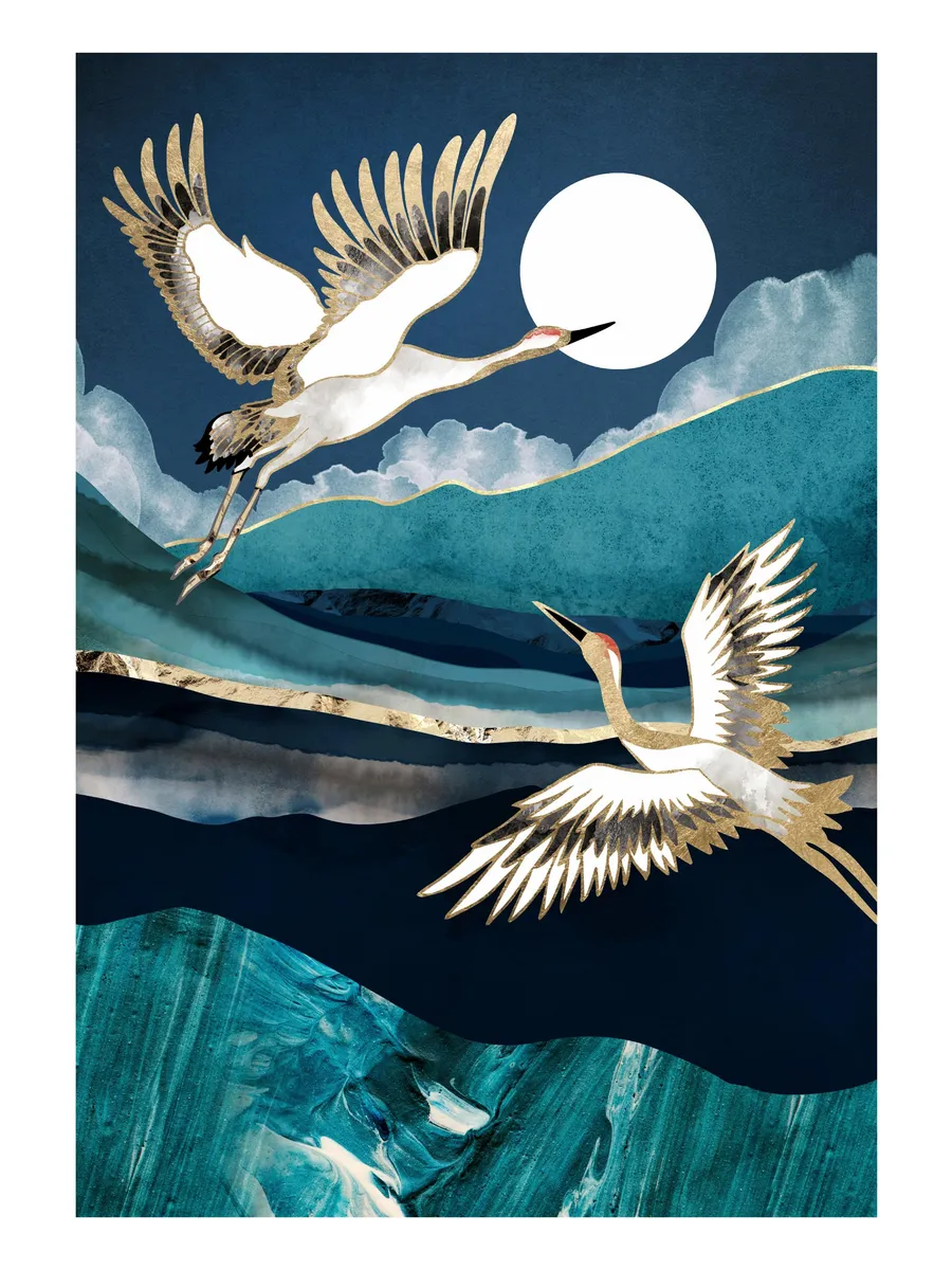 Spacefrog Designs Midnight Cranes