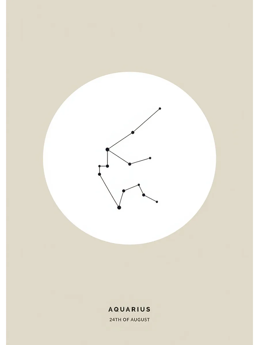 Star Sign Beige Aquarius Personal