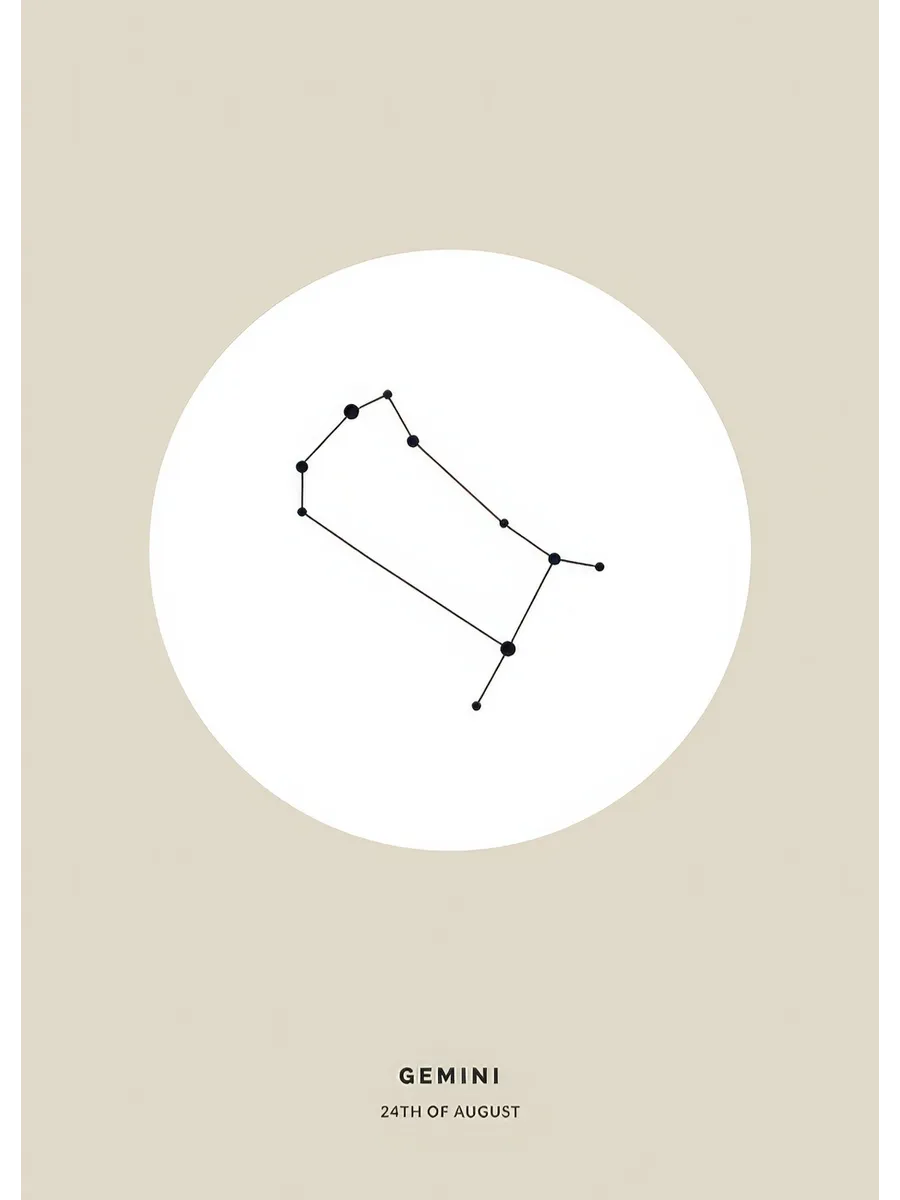 Star Sign Beige Gemini Personal