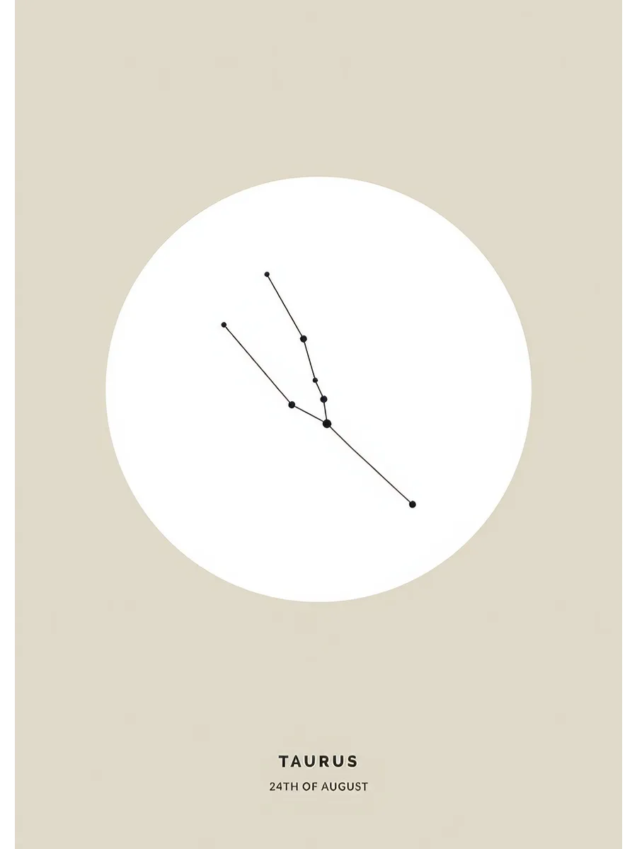 Star Sign Beige Taurus Personal