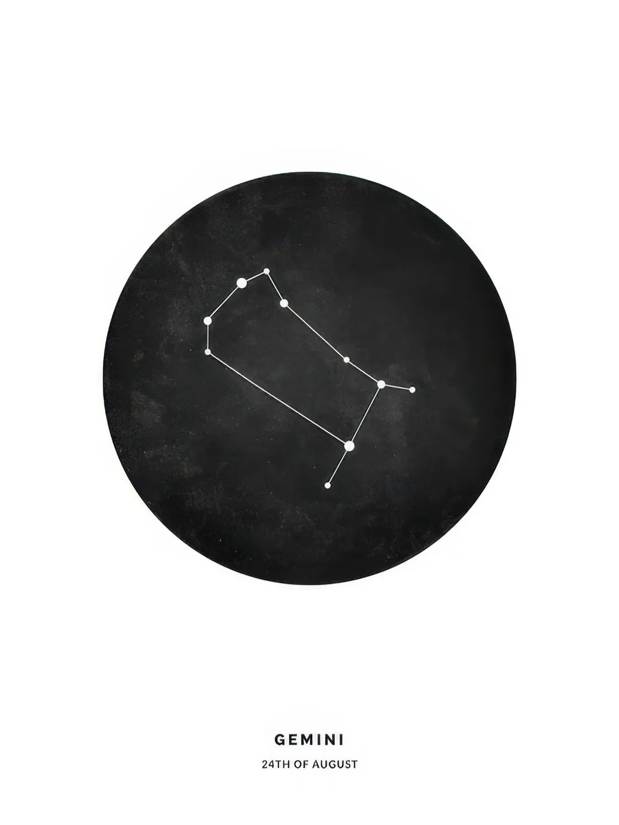 Star Sign Black Gemini Personal
