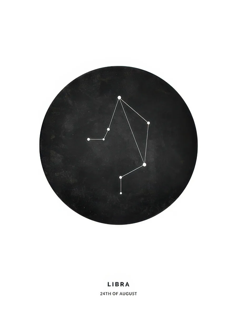 Star Sign Black Libra Personal