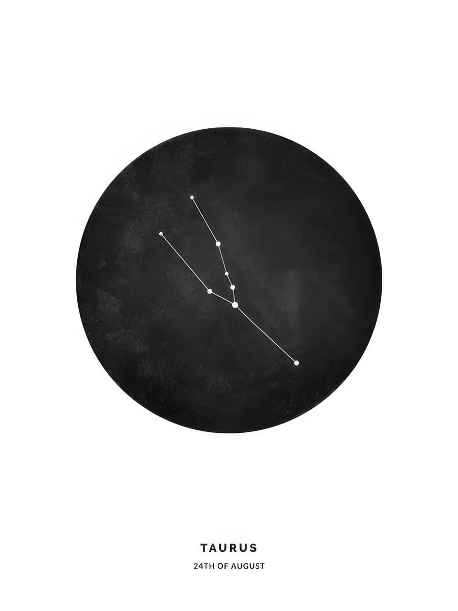 Star Sign Black Taurus Personal