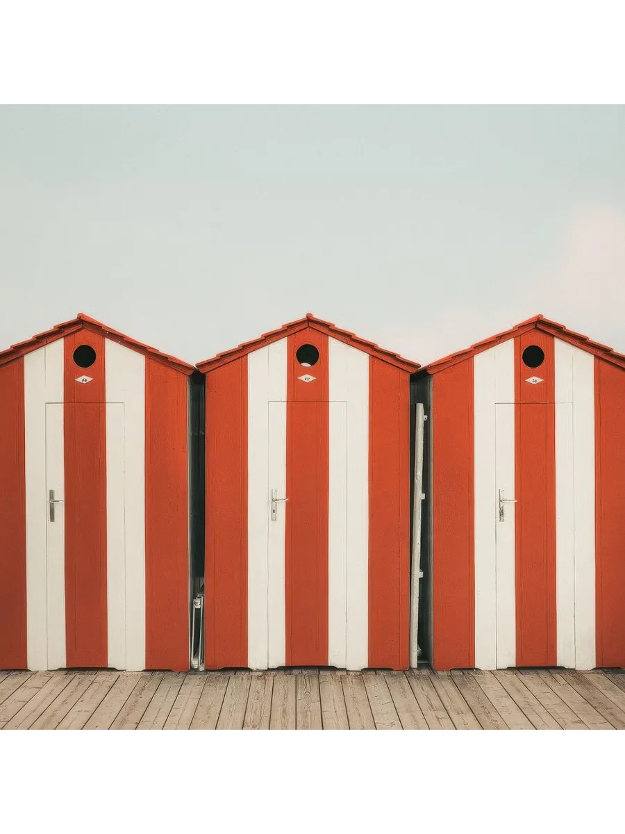 Striped Beach Huts