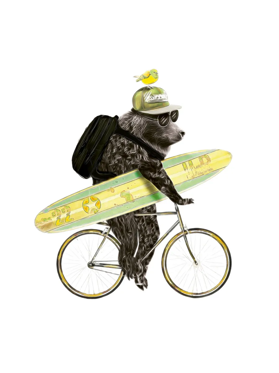 Surfing Bear