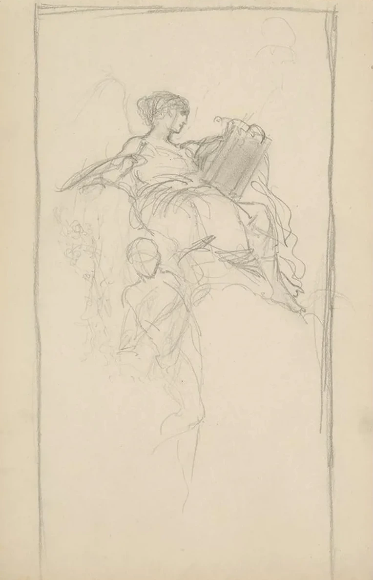 Szkic Postaci Do Plafonu Wiat O I Cie W Pa Acu Jana Zawiszy W Warszawie (1883)