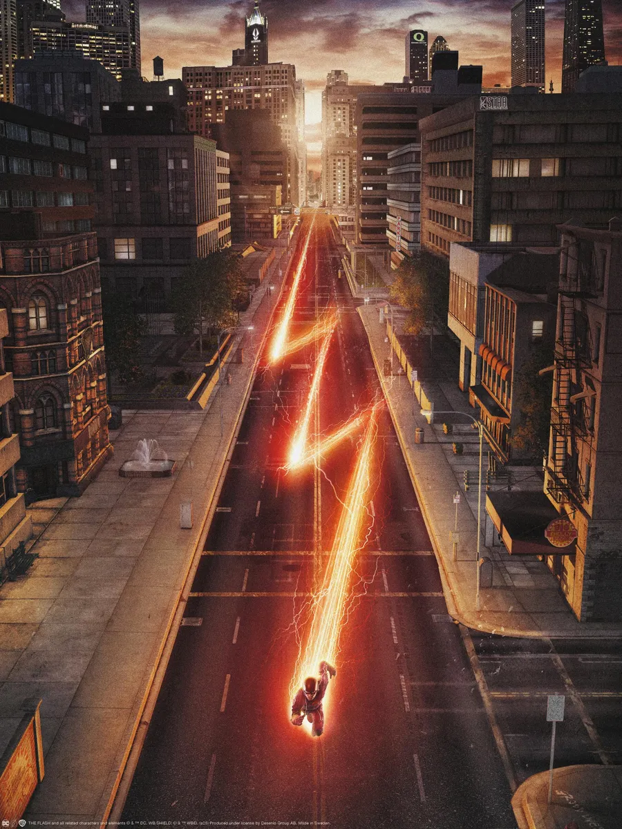The Flash Running in Central City