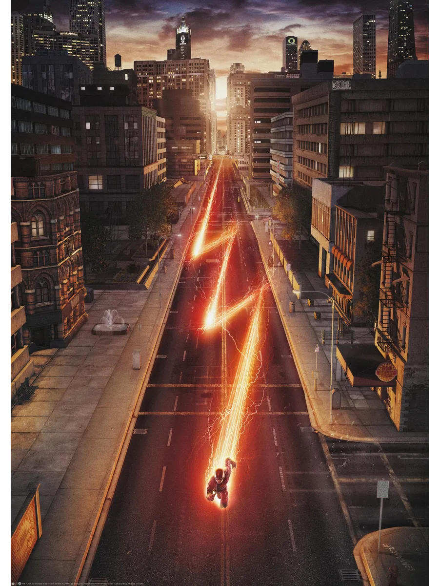 The Flash Running in Central City