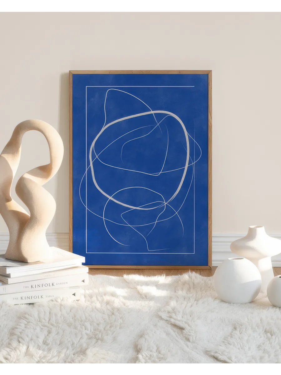 The Republic Abstract Blue Lines
