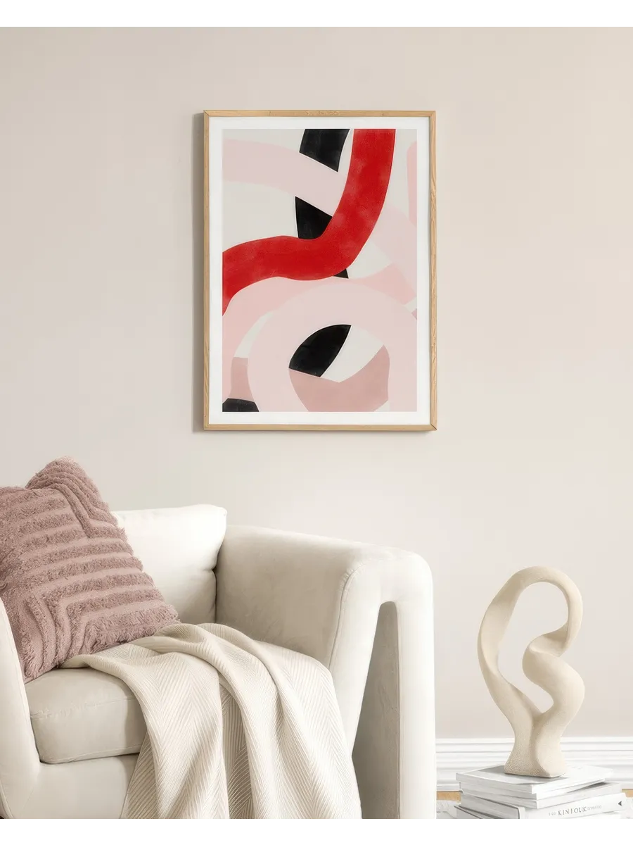 The Republic Red Pink Abstract Shapes