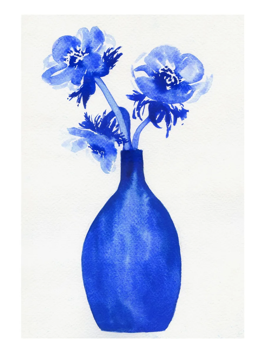 Three Blue Flowers