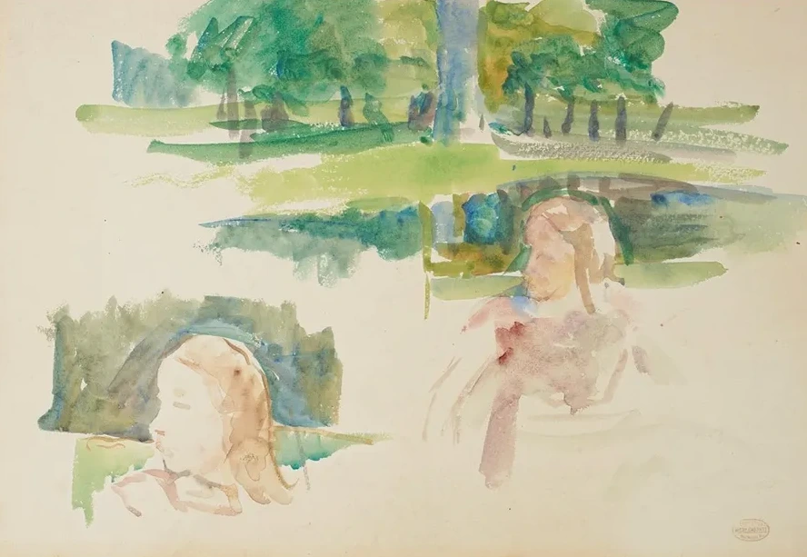 Tude de Paysage la Rivi Re et D Enfants