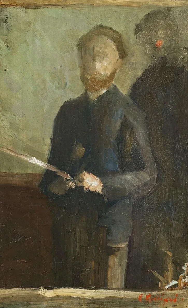 Tude Pour Autoportrait Avec Waroquy